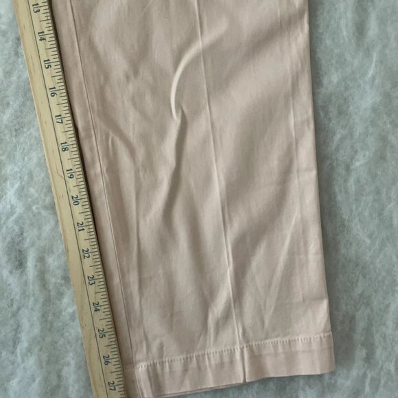 Talbots Womens Light Pink High Rise Flat Front Straight Leg Chino Pants Size 16P - Picture 8 of 9